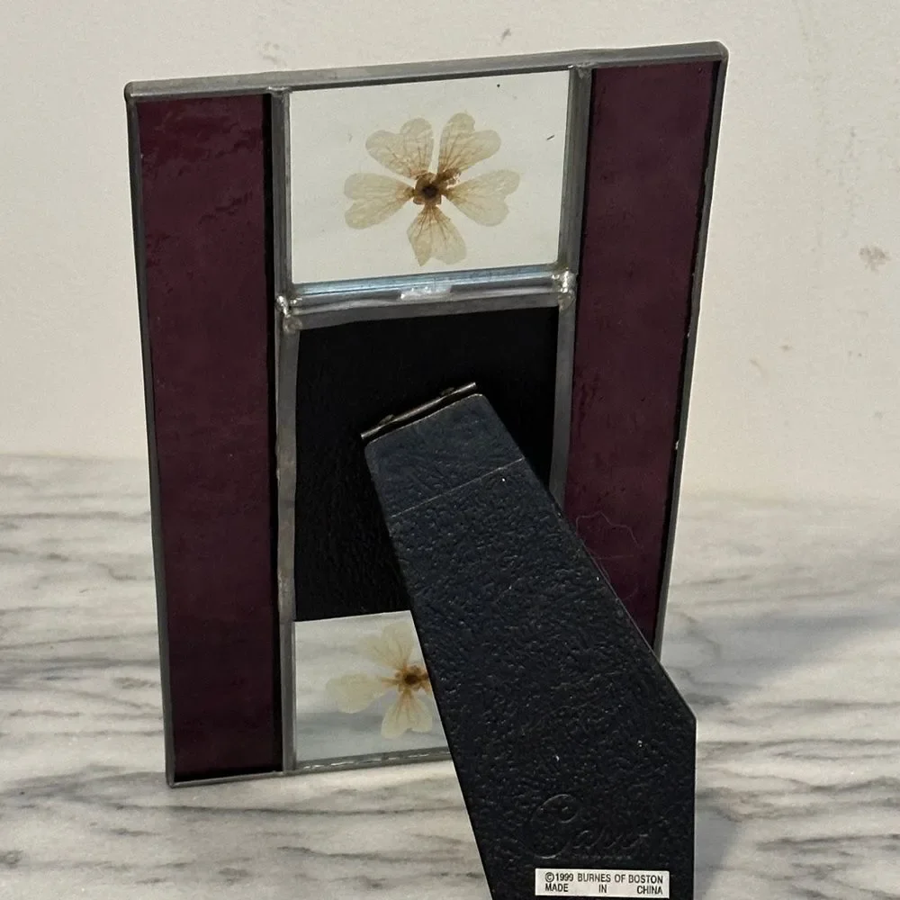 Purple and Silver Stained Glass Photo Frame